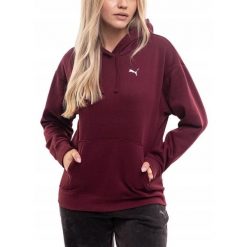 Bluza Damska PUMA Z Kapturem Hoodie Sportowa Kangurka Bawełniana roz. XXL. Czerwone bluzy sportowe damskie Puma, xxl, z bawełny. Za 171.00 zł.