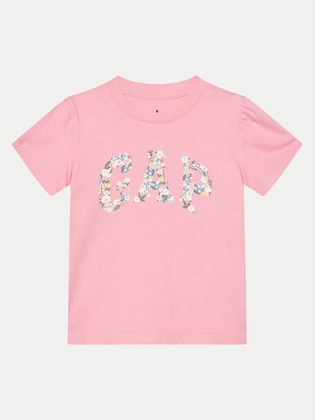 Gap T-Shirt 736118-01 Różowy Regular Fit. Czerwone koszulki dziewczęce GAP, bez wzorów, z bawełny, bez ramiączek. Za 39.99 zł.