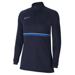 Bluza treningowa dziewczęca Nike Drifit Academy. Czerwone bluzy bez kaptura damskie Nike, l. W wyprzedaży za 153.60 zł.