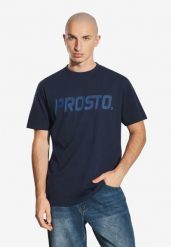 Koszulka sportowa męska Prosto Biglog z krótkim rękawem. Niebieskie t-shirty sportowe męskie Prosto., m, z bawełny, bez ramiączek. Za 94.99 zł.