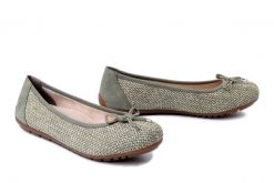 RIEKER 43850-52 green combination, baleriny damskie. Zielone baleriny damskie Rieker, bez wzorów, bez obcasa. Za 289.90 zł.