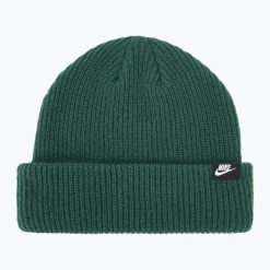 Czapka zimowa Nike Terra Futura 365 Short-Cuff. Zielone czapki męskie Nike, na zimę, bez wzorów, sportowe. Za 99.99 zł.