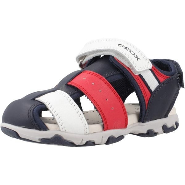 Sandały GEOX B S.FLAFFEE B.B Niebieski. Niebieskie sandały damskie Geox, ze skóry, bez zapięcia. Za 202.99 zł.