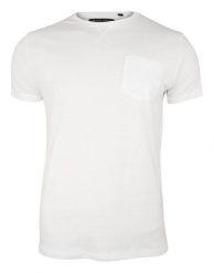 Biały T-Shirt (Koszulka) z Kieszonką, Bez Nadruku - Brave Soul, Męski, 100% Bawełna. Białe t-shirty męskie Brave Soul, na lato, l, bez wzorów, z bawełny, bez kołnierzyka. Za 45.00 zł.