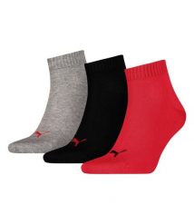 Skarpety o długości 3/4 Puma (x3). Czarne skarpetki damskie Puma, bez wzorów, z bawełny. Za 88.00 zł.