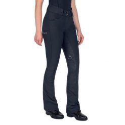 Damskie spodnie jeździeckie o pełnej przyczepności ELT Comfort Ride Jodhpur. Czarne spodnie materiałowe damskie ELT, bez wzorów, z elastanu, klasyczne. Za 465.50 zł.
