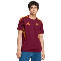 Koszulka męska adidas AS Roma 25/26 Home bordowa JP4184. Czerwone t-shirty sportowe męskie Adidas, m, bez ramiączek, do piłki nożnej. Za 379.00 zł.