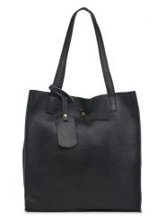 ORE10 Skórzana torebka "Ortega" w kolorze czarnym - 33 x 38 x 15 cm rozmiar: onesize. Czarne torebki klasyczne damskie ORE10, bez wzorów, z materiału, bez dodatków. Za 261.67 zł.