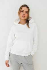 BLUZA RITA ECRU M - Flawless. Bluzy z kapturem damskie Flawless, na zimę, l, z bawełny. Za 339.00 zł.