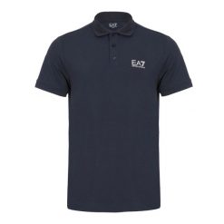 Koszulka męska polo t shirt sportowy Emporio Armani. Niebieskie koszulki polo męskie Emporio Armani, l, bez wzorów, z bawełny, bez ramiączek. Za 219.00 zł.