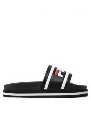 Fila Klapki Morro Bay Zeppa FFW0048.80010 Czarny. Czarne klapki damskie Fila, bez wzorów, ze skóry, bez obcasa. Za 99.99 zł.