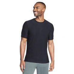 T-shirt sportowy z krótkim rękawem męski Go Dri All-Day Tee. Czarne t-shirty męskie Skechers, na lato, m, bez wzorów, z elastanu, bez kołnierzyka. Za 129.99 zł.