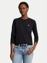 Polo Ralph Lauren Bluzka 211898699003 Czarny Regular Fit. Czarne bluzki damskie Polo Ralph Lauren, s, bez wzorów, z bawełny, bez ramiączek. Za 219.99 zł.