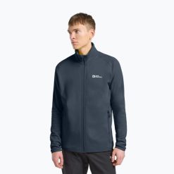 Bluza męska Jack Wolfskin Baiselberg Fz. Niebieskie bluzy bez kaptura męskie Jack Wolfskin, m. Za 299.99 zł.