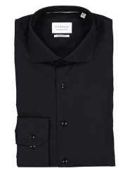 Eterna Koszula - Modern fit - w kolorze czarnym rozmiar: 42. Czarne koszule męskie Eterna, bez wzorów, z bawełny, bez kołnierzyka, bez ramiączek. Za 149.66 zł.