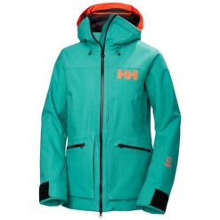 Damska kurtka turystyczna Helly Hansen Powderqueen 3.0. Zielone kurtki damskie Helly Hansen, na zimę, bez wzorów, bez kaptura. W wyprzedaży za 1,806.70 zł.