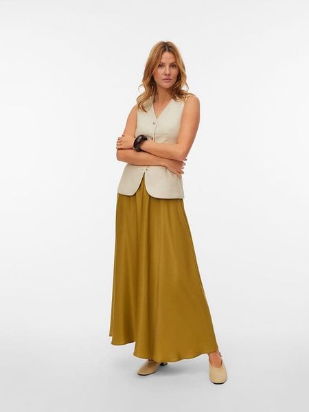 Vero Moda Spódnica w kolorze oliwkowym rozmiar: XL. Brązowe spódniczki damskie Vero Moda, xl, bez wzorów, z podwyższonym stanem, maxi. Za 114.44 zł.
