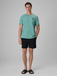 4F Spodenki plażowe boardshorty z filtrem UPF50+ męskie - czarne XXL. Czarne kąpielówki męskie 4f, m, bez wzorów, z materiału, na fitness i siłownię. Za 129.99 zł.