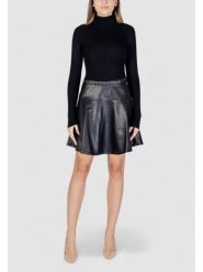 Morgan Sukienka dzianinowa 242-RPEPPER Czarny Slim Fit. Czarne sukienki damskie Morgan, bez wzorów, z dzianiny, bez kołnierzyka, bez ramiączek. Za 459.99 zł.