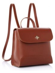 Lucky Bees Plecak "Marilyn" w kolorze jasnobrązowym - 21 x 21 x 11 cm rozmiar: onesize. Brązowe plecaki damskie Lucky Bees, bez wzorów, z materiału. Za 109.00 zł.