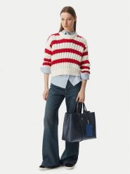 Tommy Hilfiger Torebka Th Icon Satchel AW0AW18723 Granatowy. Niebieskie torebki klasyczne damskie Tommy Hilfiger, bez wzorów, ze skóry, bez dodatków. Za 699.99 zł.