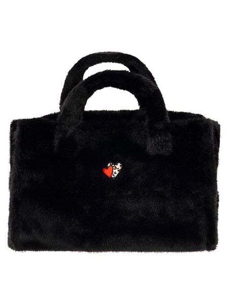 Zwillingsherz Shopper bag "Heart Leo" w kolorze czarnym - 50 x 35 cm rozmiar: onesize. Czarne shopper bag damskie Zwillingsherz, bez wzorów, z materiału, na ramię, bez dodatków. Za 139.95 zł.