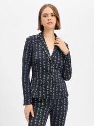 Marc Cain bluza typu blazer Kobiety Sztuczne włókno niebieski, 42. Niebieskie bluzy sportowe damskie Marc Cain, bez wzorów, z dresówki, bez ramiączek, bez kaptura. Za 1,999.95 zł.