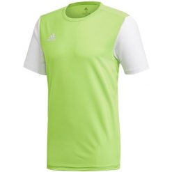Koszulka piłkarska męska adidas Estro 19 Jersey. Białe t-shirty sportowe męskie Adidas, m, z jersey, bez ramiączek, do piłki nożnej. Za 42.99 zł.