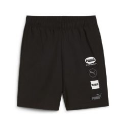 Szorty Puma Power Graphic 8". Czarne szorty męskie Puma, z materiału, bez kołnierzyka. Za 158.95 zł.