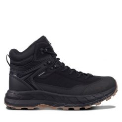Trapery Icepeak. Czarne buty zimowe męskie ICEPEAK, bez zapięcia. Za 519.99 zł.