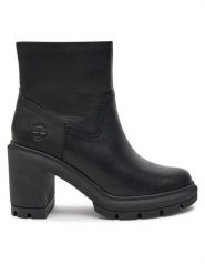 Timberland Botki TB0A26WAW021 Czarny. Czarne botki damskie Timberland, ze skóry, bez obcasa, na słupku, bez zapięcia. Za 509.99 zł.
