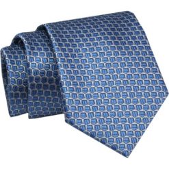 Krawat - ALTIES - Niebieski, Regularny Wzór. Niebieskie krawaty i muchy męskie Alties, bez wzorów, z tkaniny, eleganckie. Za 49.00 zł.