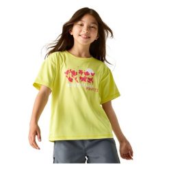 T-shirt Dziecięca Kwiaty Aria. Żółte koszulki dziewczęce Regatta, s, bez wzorów, z materiału, bez ramiączek. Za 55.99 zł.