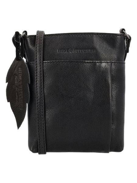 HIDE & STITCHES Skórzana torebka w kolorze czarnym - 22 x 24 x 3 cm rozmiar: onesize. Czarne torebki klasyczne damskie HIDE & STITCHES, bez wzorów, z materiału, bez dodatków. Za 252.99 zł.