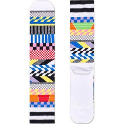 Happy Socks - Skarpety Athletic Chekered. Białe skarpetki męskie Happy Socks, bez wzorów. Za 47.90 zł.