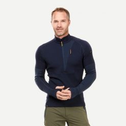 Koszulka męska trekkingowa z długim rękawem Simond MT900 merino. Niebieskie koszulki męskie z długim rękawem SIMOND, l, z dzianiny. Za 299.99 zł.
