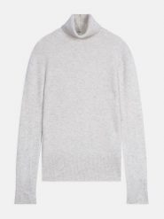 Perfect Cashmere Kaszmirowy golf "Tracy" w kolorze jasnoszarym rozmiar: L. Szare golfy damskie Perfect Cashmere, l, bez wzorów, z kaszmiru, bez ramiączek. Za 413.99 zł.