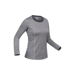 Koszulka narciarska 500 damska. Szare t-shirty damskie WED'ZE, xl, bez wzorów, z materiału, bez kołnierzyka. Za 44.99 zł.