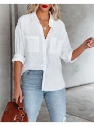 Milan Kiss Bluzka w kolorze białym rozmiar: S. Białe bluzki damskie Milan Kiss, s, bez wzorów, bez kołnierzyka, bez ramiączek. Za 130.99 zł.