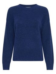 MOSS COPENHAGEN Sweter "Festina" w kolorze granatowym rozmiar: M/L. Niebieskie swetry klasyczne damskie MOSS COPENHAGEN, l, bez kołnierzyka. Za 204.48 zł.