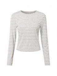 Comma casual identity koszulka z długim rękawem Kobiety wiskoza szary|biały, 38. Białe t-shirty damskie comma casual identity, bez wzorów, z wiskozy, bez kołnierzyka. Za 139.95 zł.