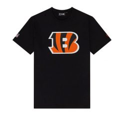 T-Shirt NFL Cincinnati Bengals New Era Logo Noir. Białe t-shirty męskie New Era, m, bez wzorów, z bawełny, bez kołnierzyka. Za 174.00 zł.