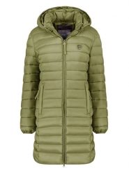 Geographical Norway Płaszcz pikowany "Atikotal" w kolorze zielonym rozmiar: XXL. Zielone płaszcze damskie Geographical Norway, xxl, bez wzorów. Za 148.26 zł.