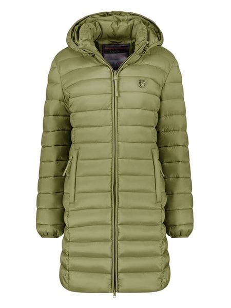 Geographical Norway Płaszcz pikowany "Atikotal" w kolorze zielonym rozmiar: XXL. Zielone płaszcze damskie Geographical Norway, xxl, bez wzorów. Za 152.62 zł.