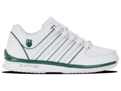 Buty - sportowe - męskie - K-SWISS - RINZLER - biało-zielone. Białe buty sportowe na co dzień męskie K-Swiss, bez zapięcia, trekkingowe. Za 289.00 zł.