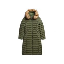 Damska długa kurtka Superdry Fuji. Zielone kurtki damskie Superdry., xs, bez wzorów, z kapturem. Za 731.25 zł.
