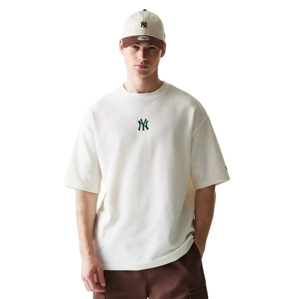 T-shirt MLB Waffle New York Yankees. Białe t-shirty męskie New Era, l, bez wzorów, z materiału, bez kołnierzyka. Za 196.55 zł.