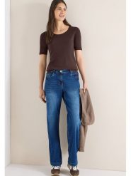 Cecil Koszulka w kolorze ciemnobrązowym rozmiar: XL. Brązowe bluzki damskie Cecil, xl, bez wzorów, z bawełny, bez kołnierzyka, bez ramiączek. Za 66.16 zł.