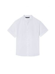 Mayoral Koszula 6171 Biały Regular Fit. Białe koszule chłopięce Mayoral, bez wzorów, z bawełny, bez kołnierzyka, bez ramiączek. Za 109.99 zł.