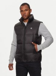 Calvin Klein Jeans Kamizelka Essentials J30J325901 Czarny Regular Fit. Czarne kamizelki męskie Calvin Klein Jeans, m, z jeansu. Za 399.99 zł.